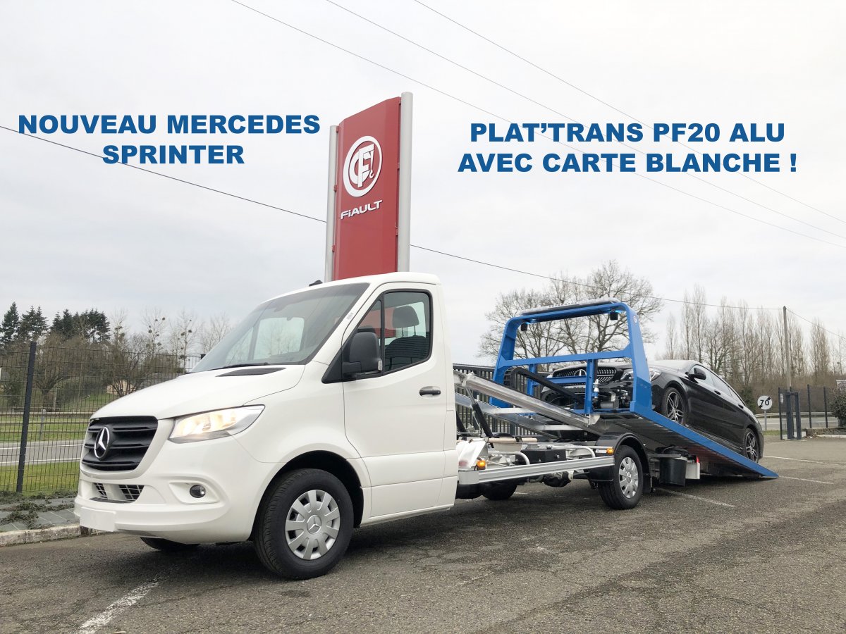 Plat'trans pf20 alu on new mercedes sprinter 3t5 with recovery equipment!