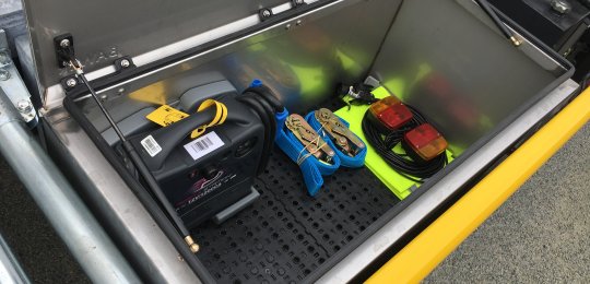 LED ceiling lighting in a toolbox