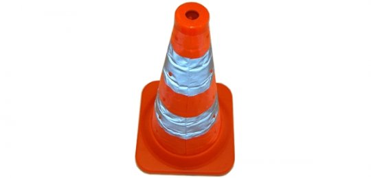 Three folding traffic cones height 500mm