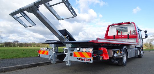 A 3 tons SCC type “Combilift” galvanised combination lift with hydraulic elevation and extension 1200mm