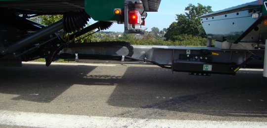 A Rockinger tow hook for a trailer with a Ø 50 ring installed on a fixed crosstie at the rear of the equipment