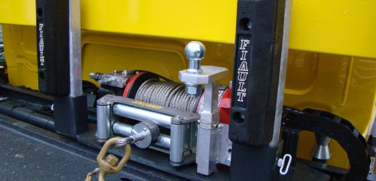 A rubber end stop for winch cable